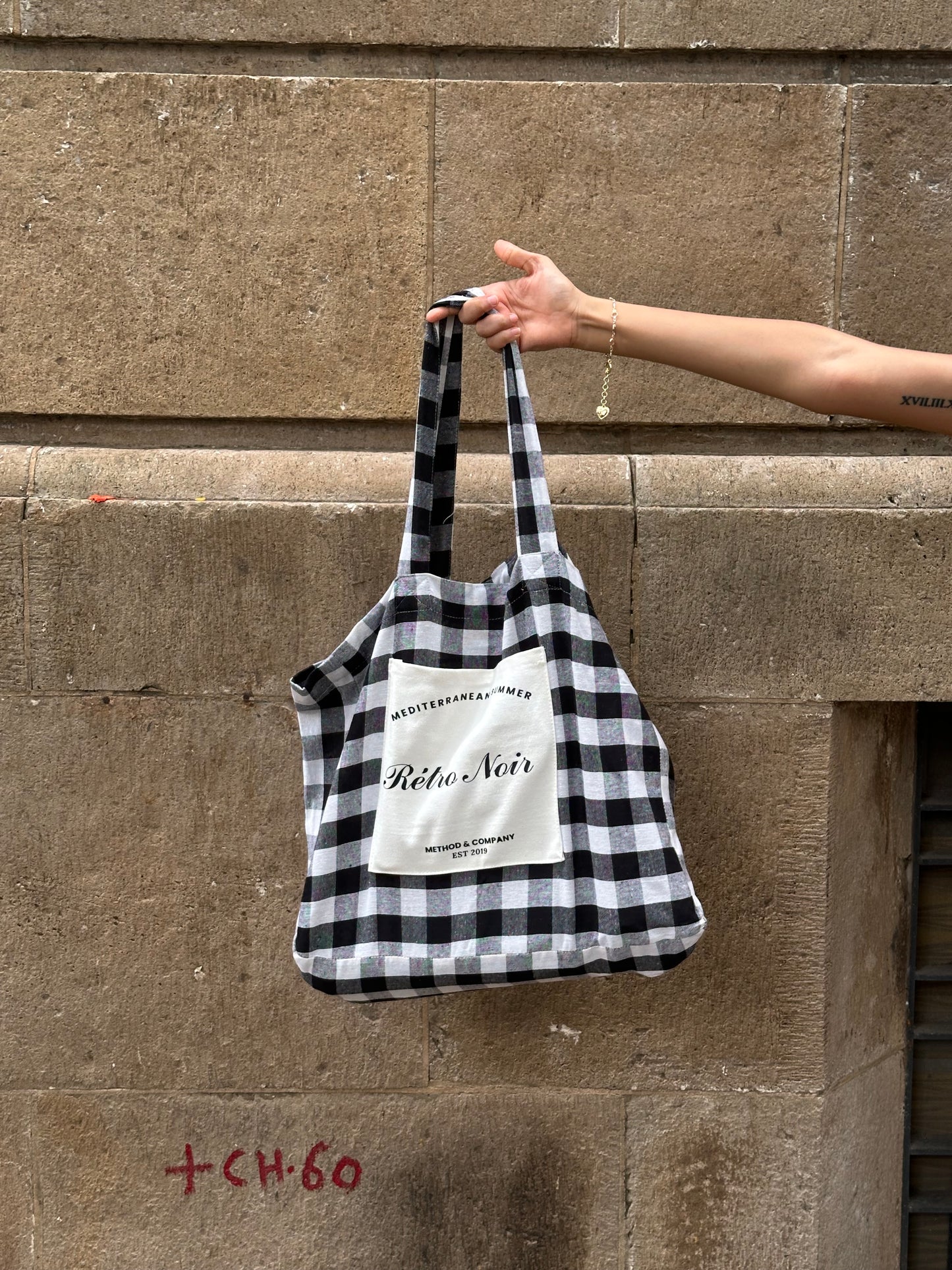 Black tote bag