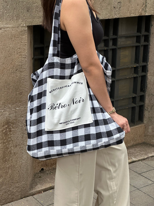 Black tote bag