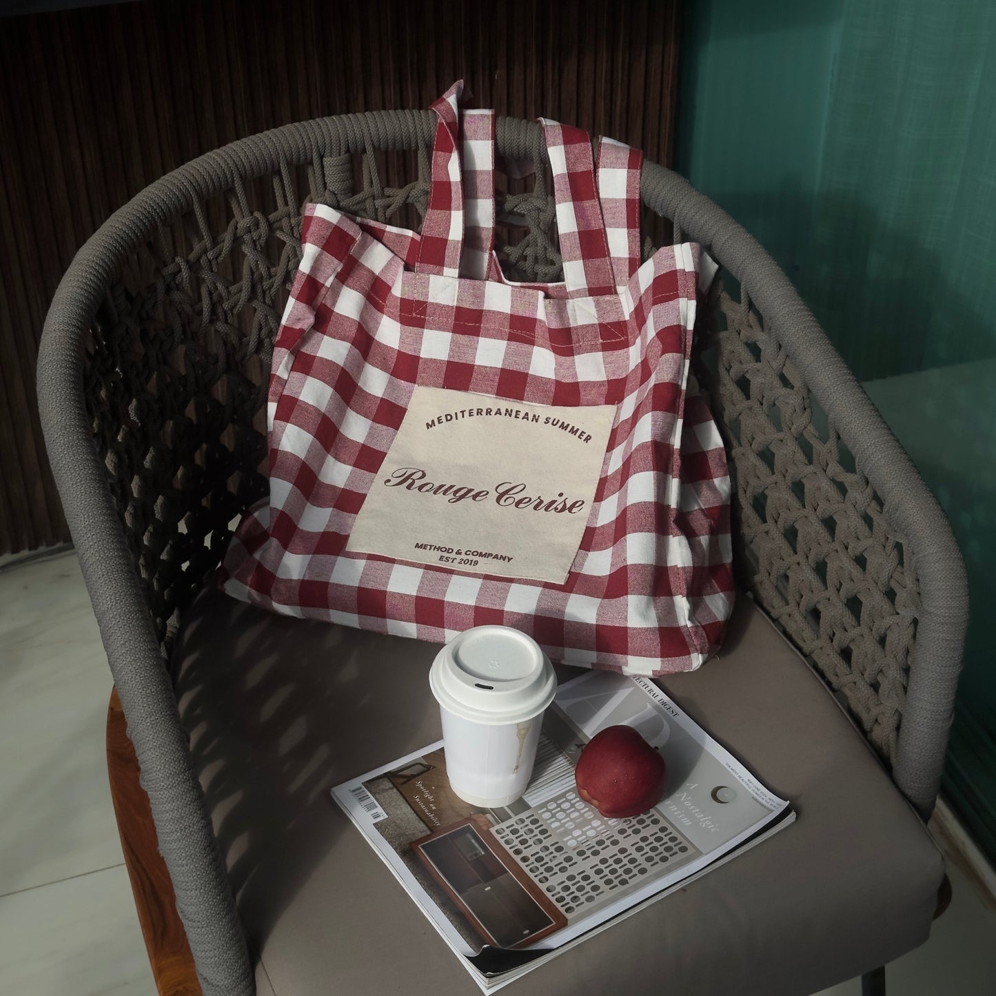 RED TOTE BAG